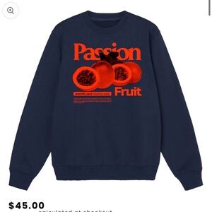 Blue and orange “passionfruit” crewneck sweatshirt